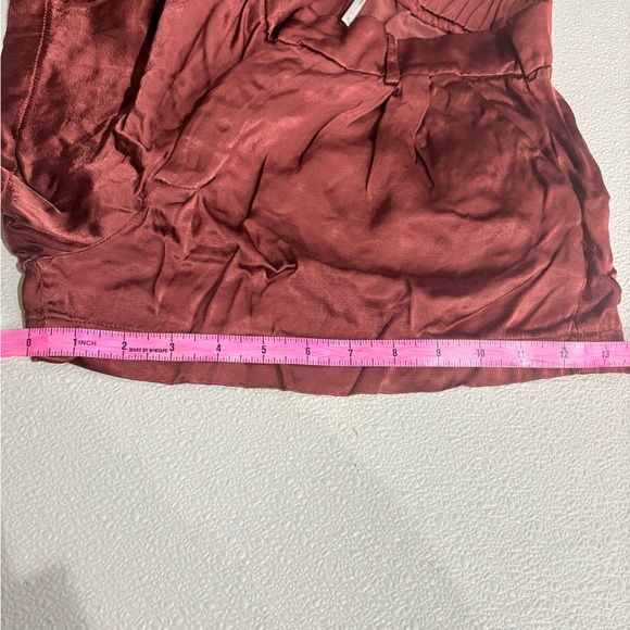 Free People Roma Women's Satin Shorts in Cherry Mahogany size Small - Picture 3 of 6